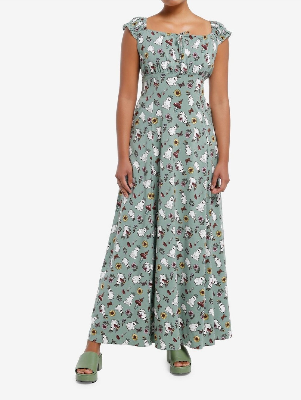 Hot Topic Thorn & Fable | Mushroom Ghost Empire Maxi Dress